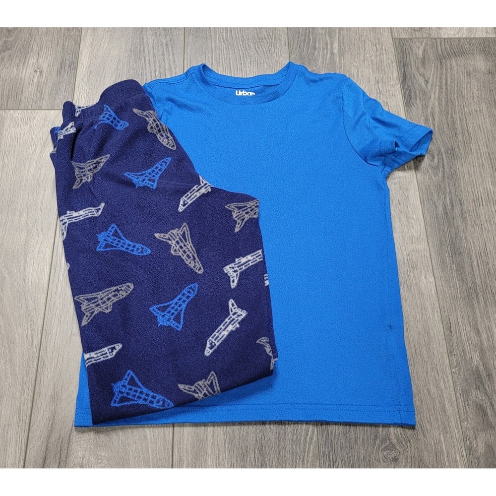 Boys Urban Pipeline 2-Piece Pajama Set T-shirt/Pants Size S (8) Space Blue